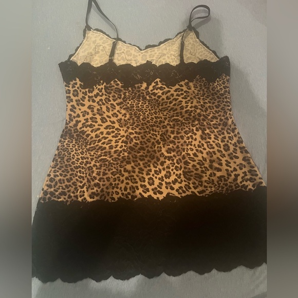 Soma leopard camisole with lace bottom and trim size large NWOT - Picture 5 of 6